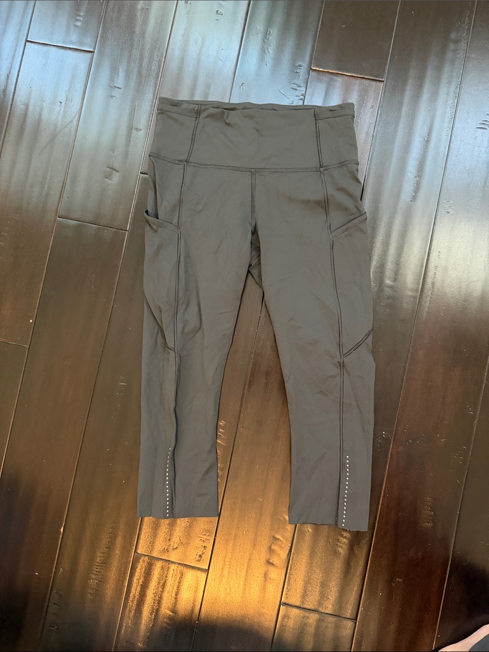 lululemon athletica Charcoal High-Rise Capri Leggings with Side Pockets